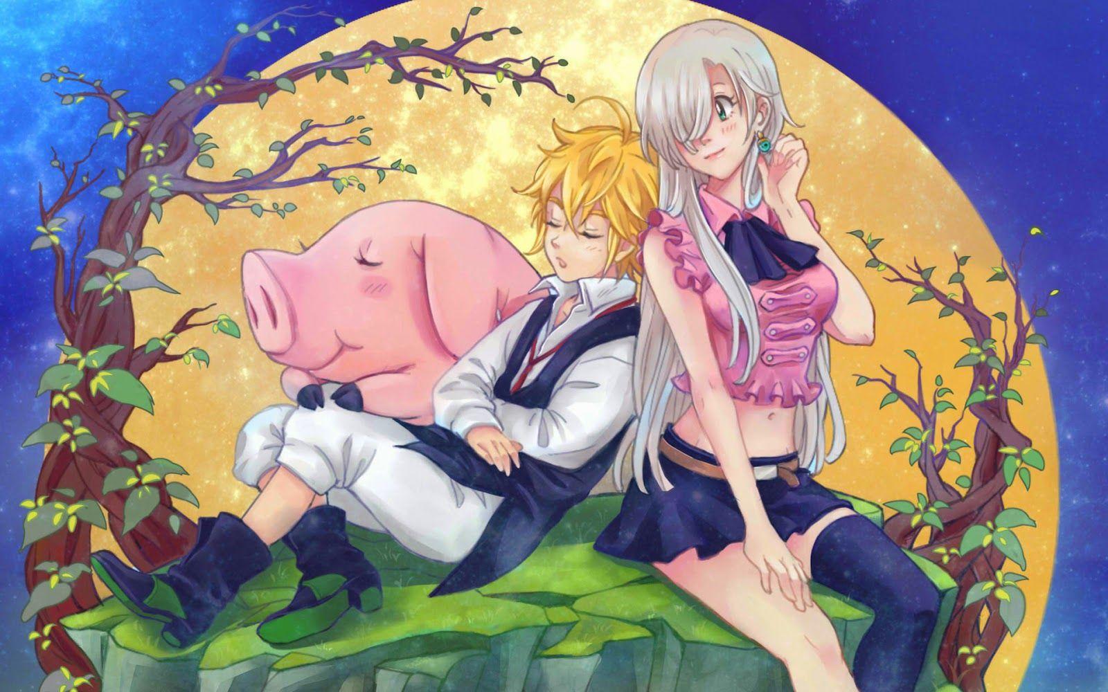 Meliodas Hawk Elizabeth Liones Anime Nanatsu No Taizai 1920x1200