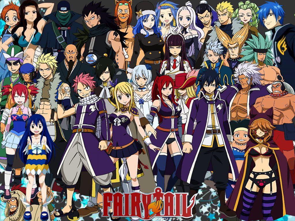 all charaters in fairy tail wallpaper HD wallpaper desktop image