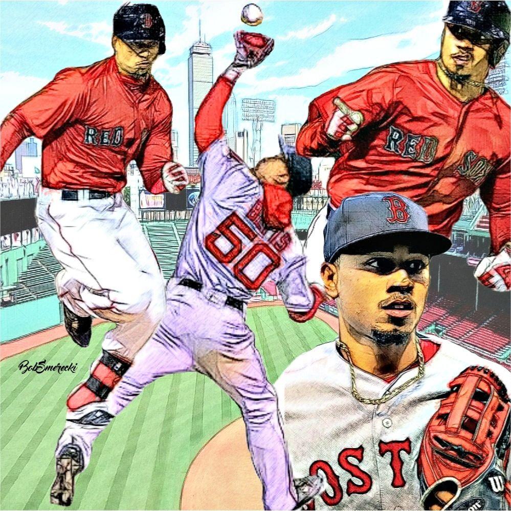 Mookie Betts OF Red Sox. Sketches. Mookie