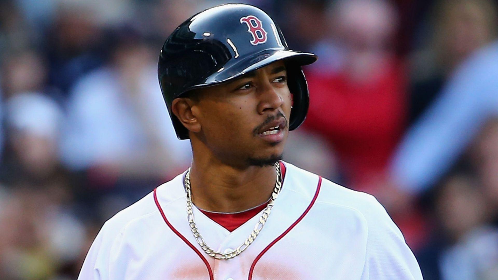 Red Sox OF Mookie Betts drove his golf cart into a lake. MLB