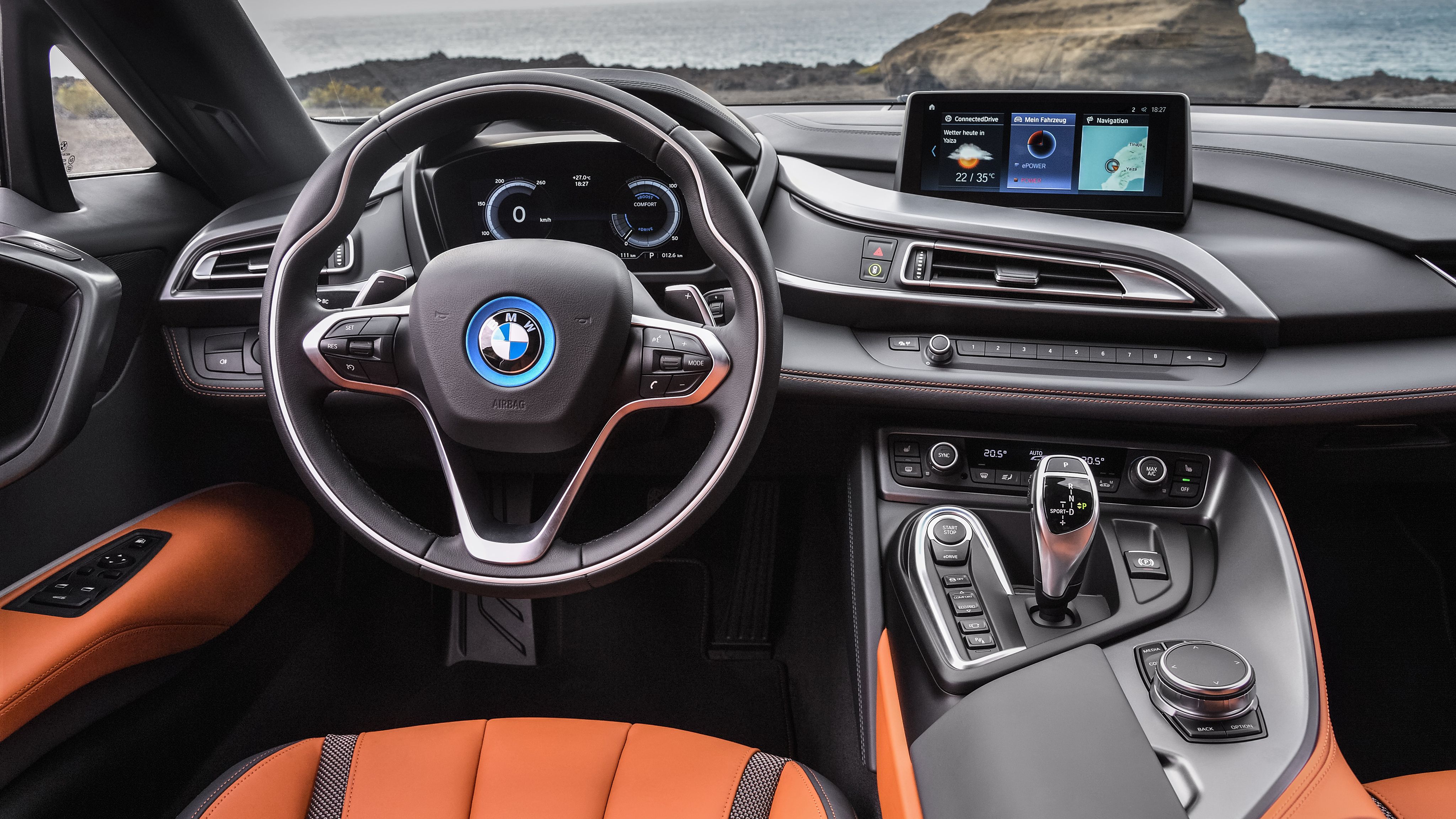BMW i8 Roadster 4K Interior Wallpaper. HD Car Wallpaper