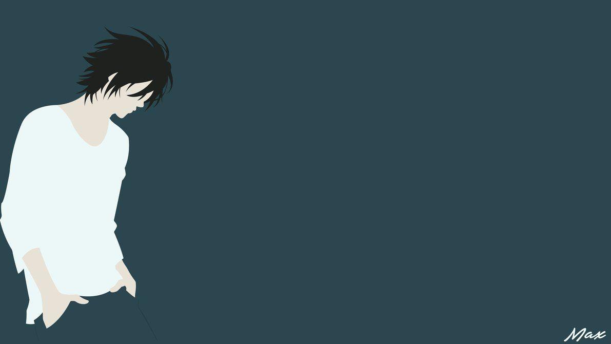 L Lawliet (Death Note) Minimal Wallpaper