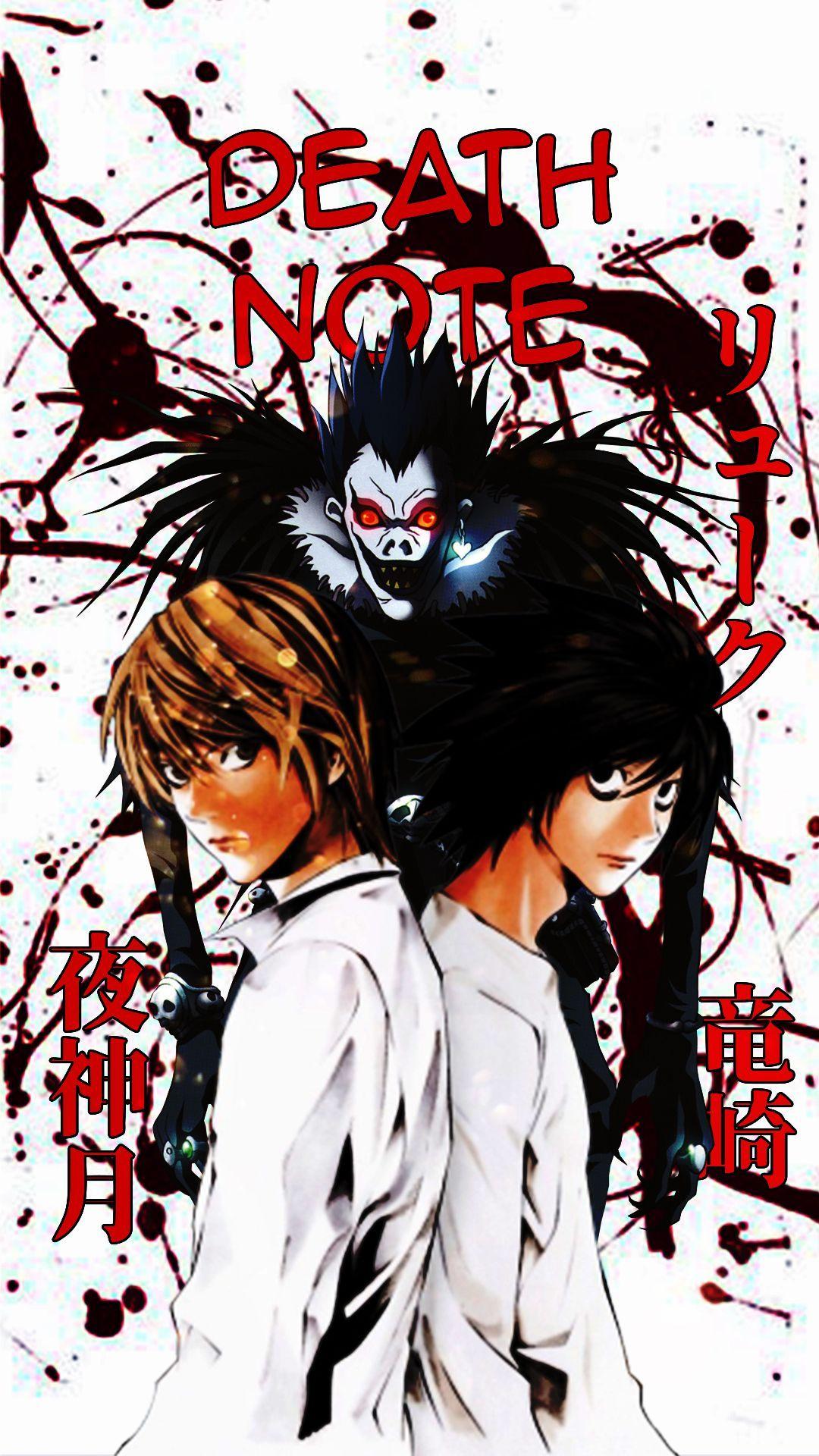 Light, Riuk, Ryuzaki. Death Note. Anime Wallpaper #anime