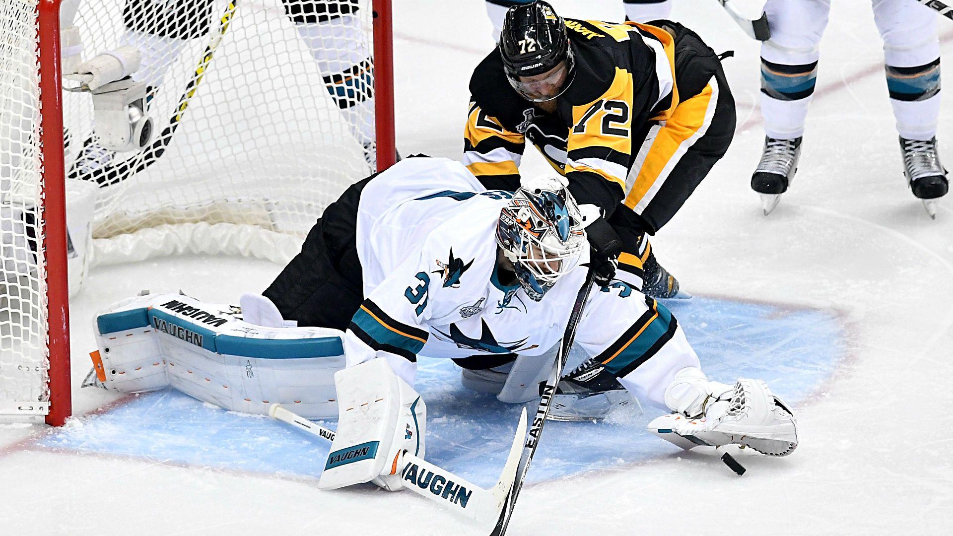 Martin Jones, Sharks shut down the party in Pittsburgh, at least