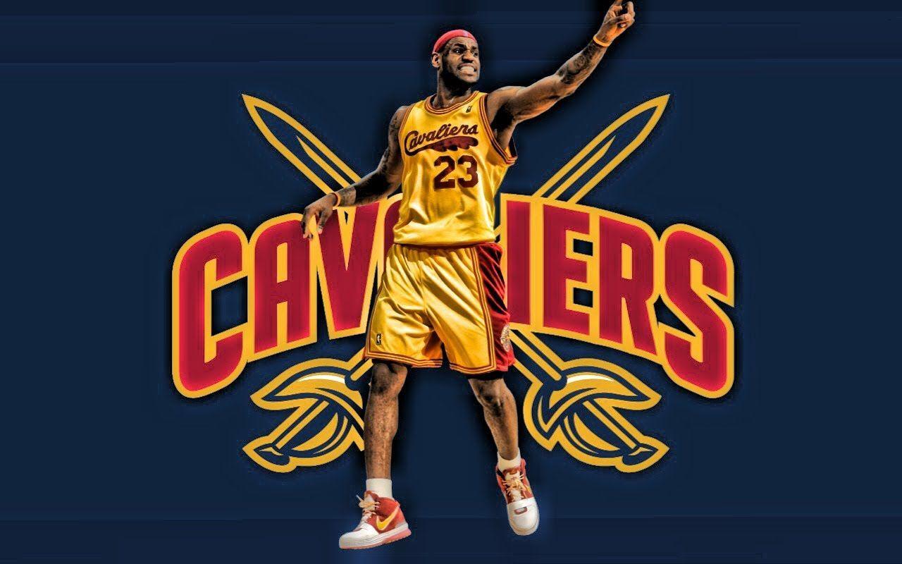 Download Lebron James rocks his Cleveland Cavaliers jersey as he makes an  LJ hand sign Wallpaper