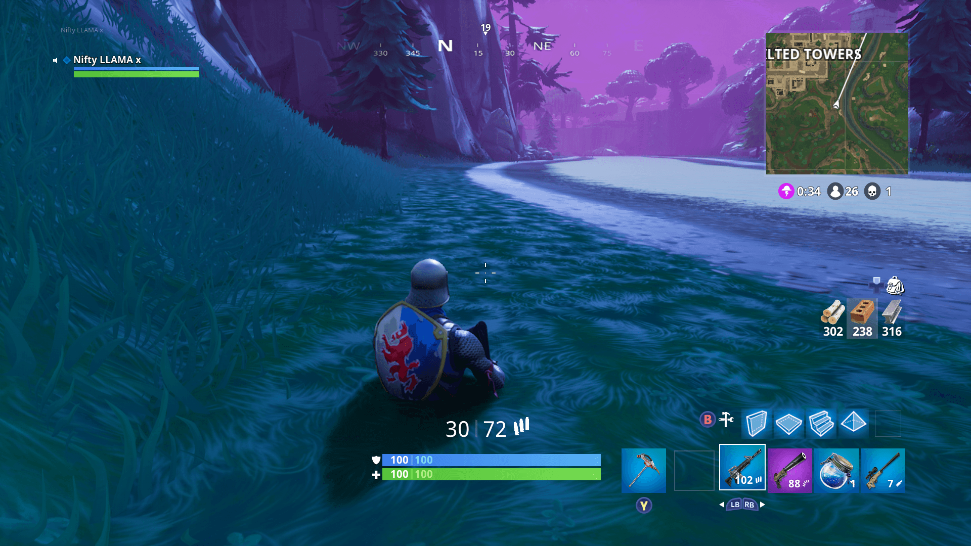 Some of the grass near the river acts as quicksand near Tilted