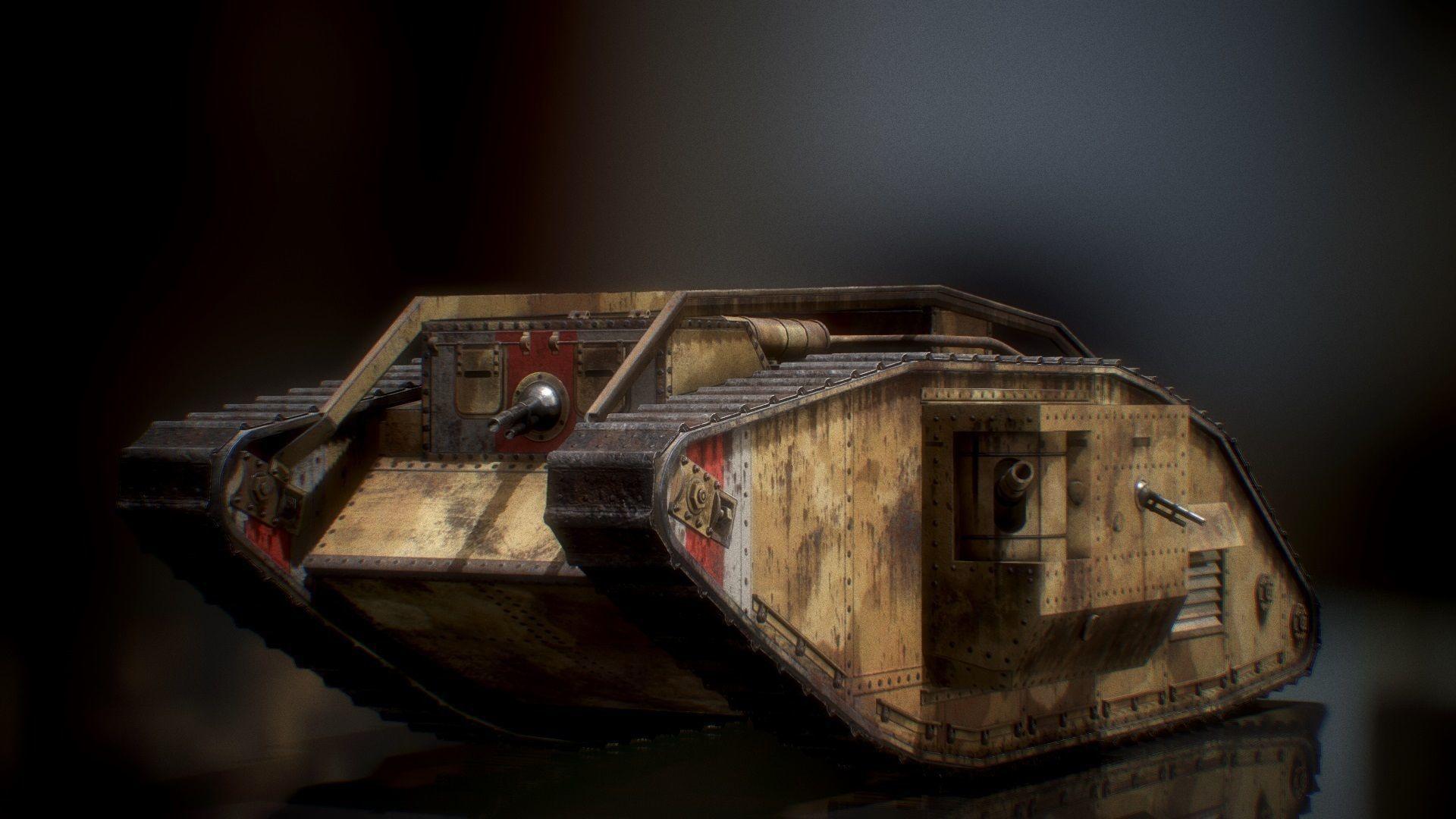 3D model Landship WWI Heavy Tank