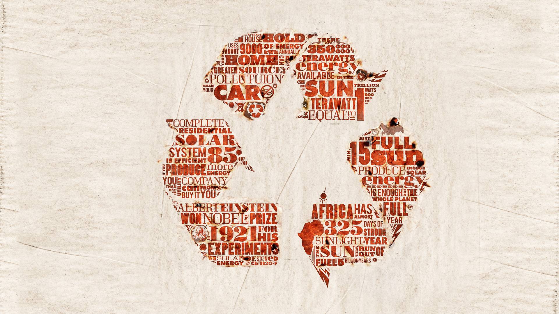 Download the Recycle Typography Wallpaper, Recycle Typography
