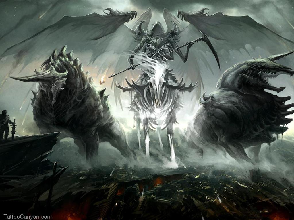 Grim Reaper And His Hellhounds Wallpaper Mhzix Free Download