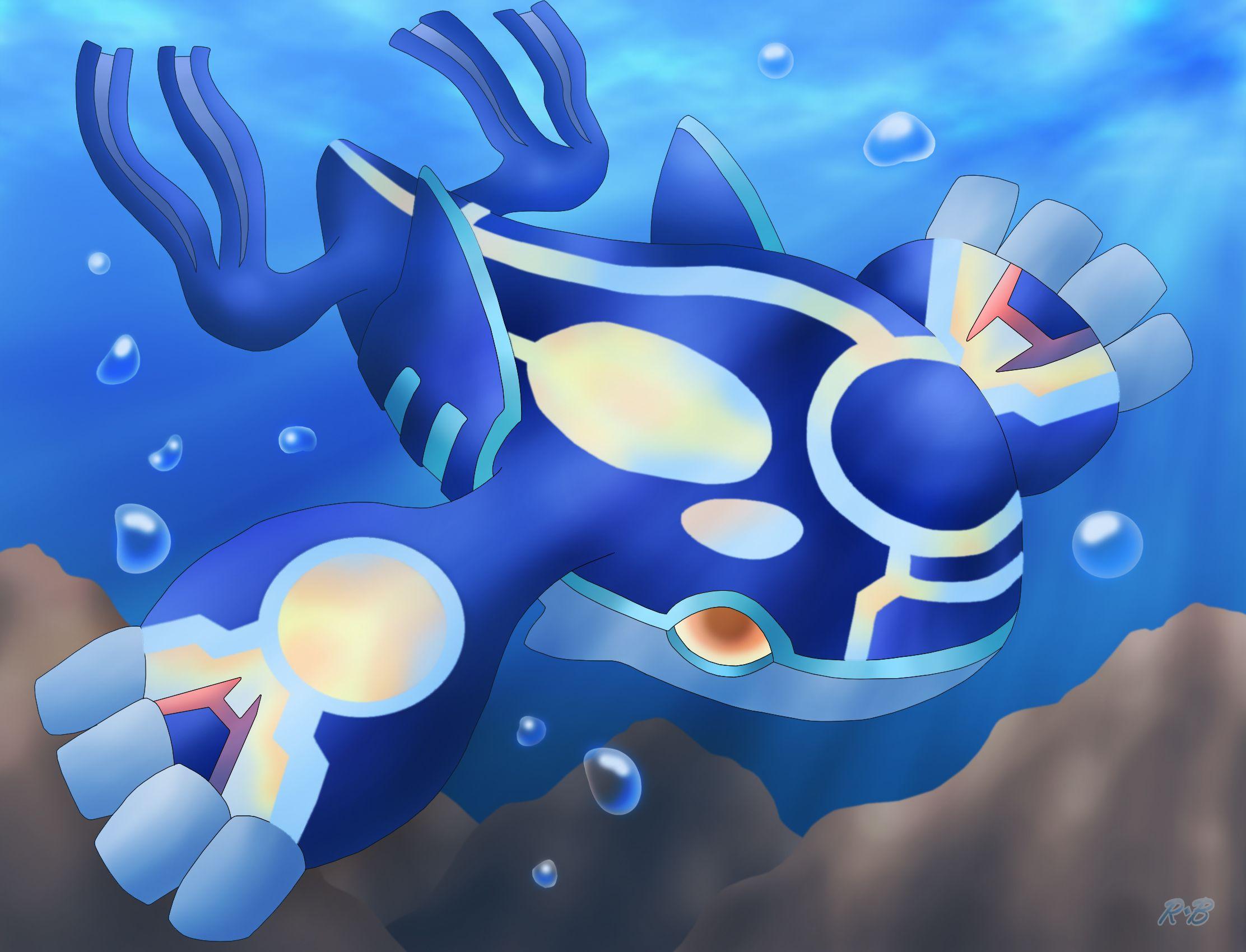 Primal Kyogre Rose Beuty Pokemon Wallpaper For Pc