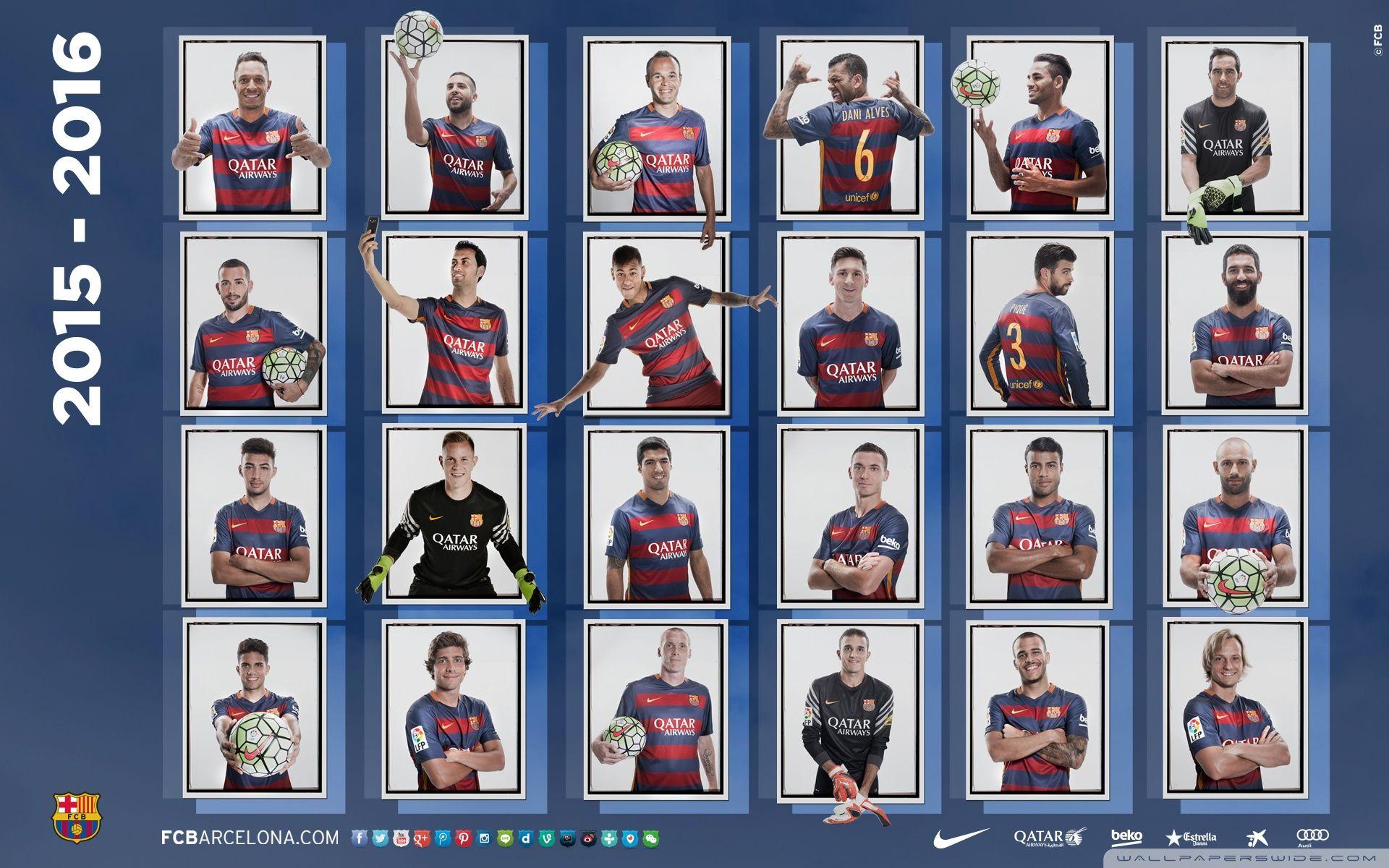 Barcelona Squad 15 16 Dekstop ❤ 4K HD Desktop Wallpaper
