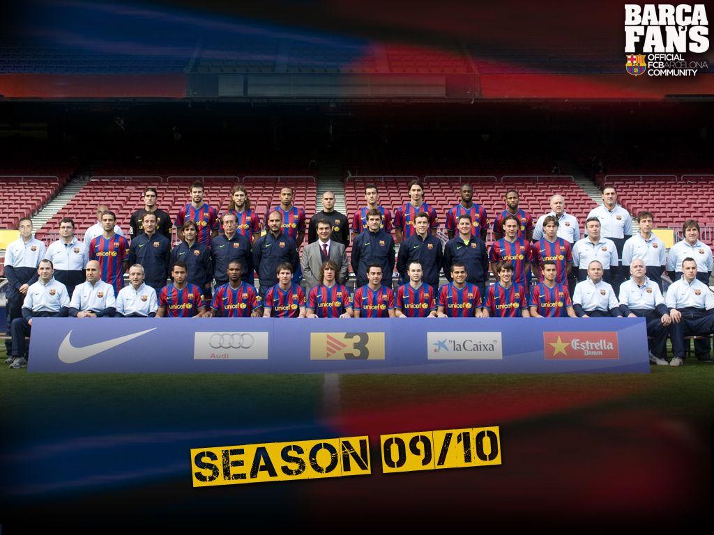 FC Barcelona Image 2009 10 Squad HD Wallpaper And Background