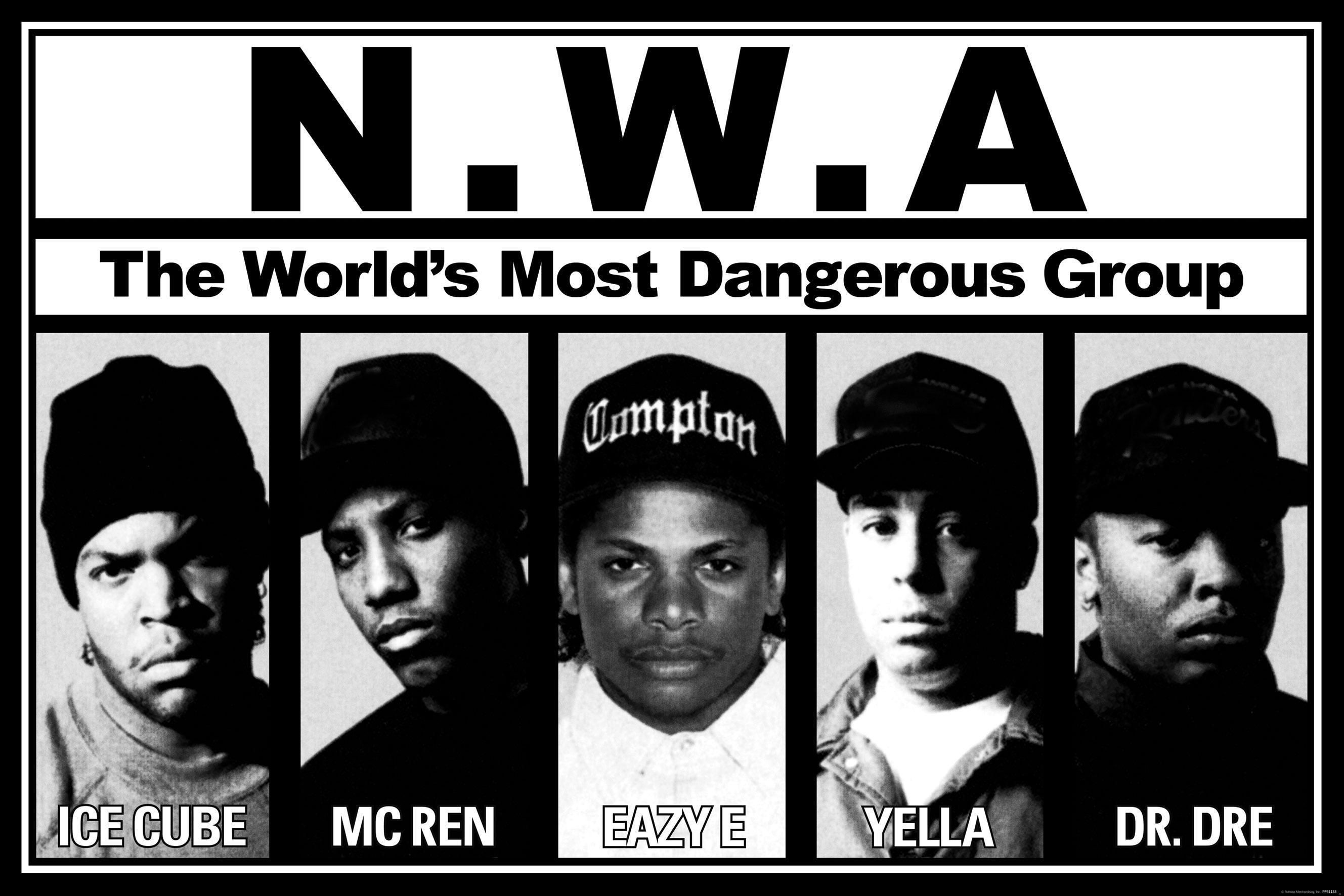 N_W_A_ BW Ice Cube Mc Ren Eazy E Yella Dr Dre Hip Hop Rap