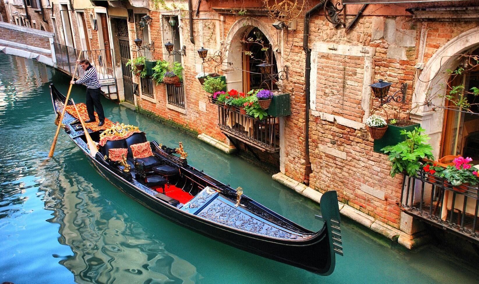 Venecia Italia Gondola Gndola High Quality Wallpaper Houses