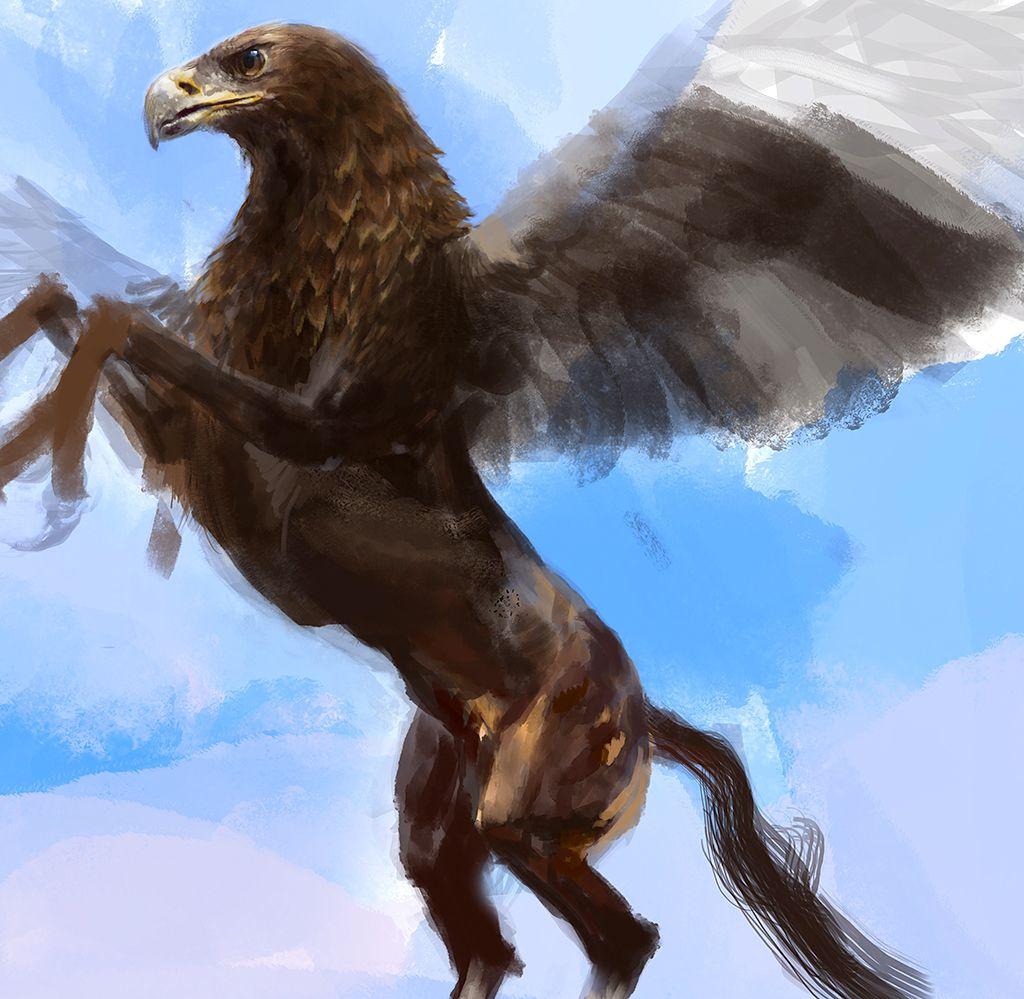 Hippogriff WIP. Half eagle half horse. EDIT:. Gryphons