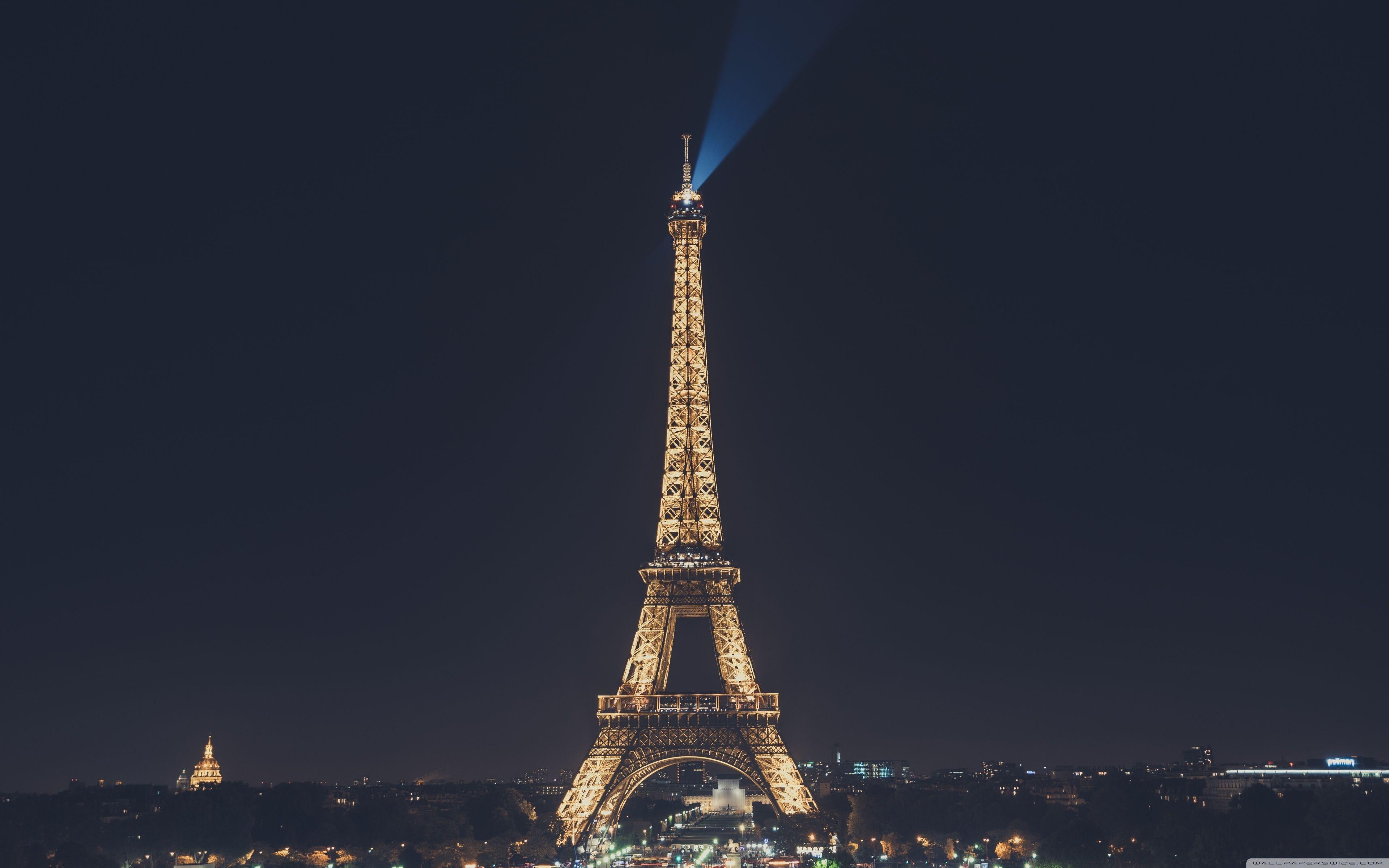 Eiffel Tower at Night, Paris, France ❤ 4K HD Desktop Wallpaper