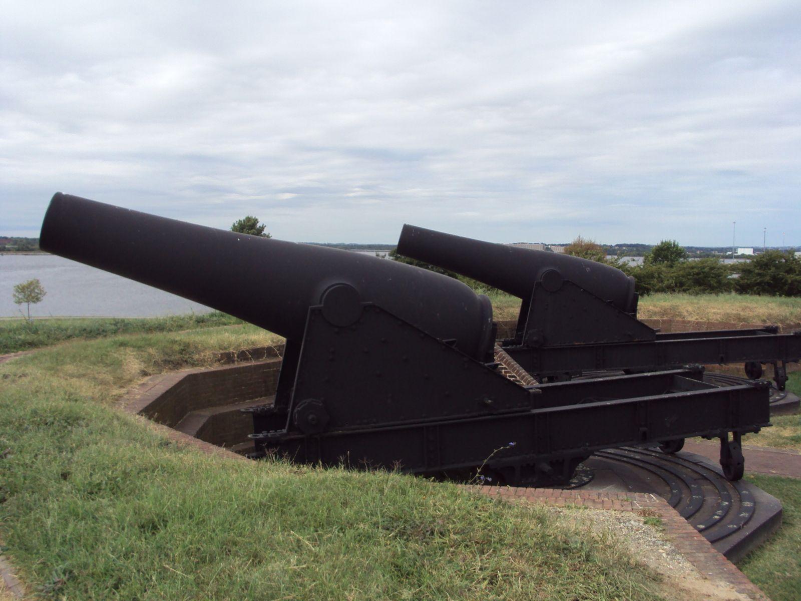 The Guns of Fort McHenry, Baltimore, Maryland. American Civil War