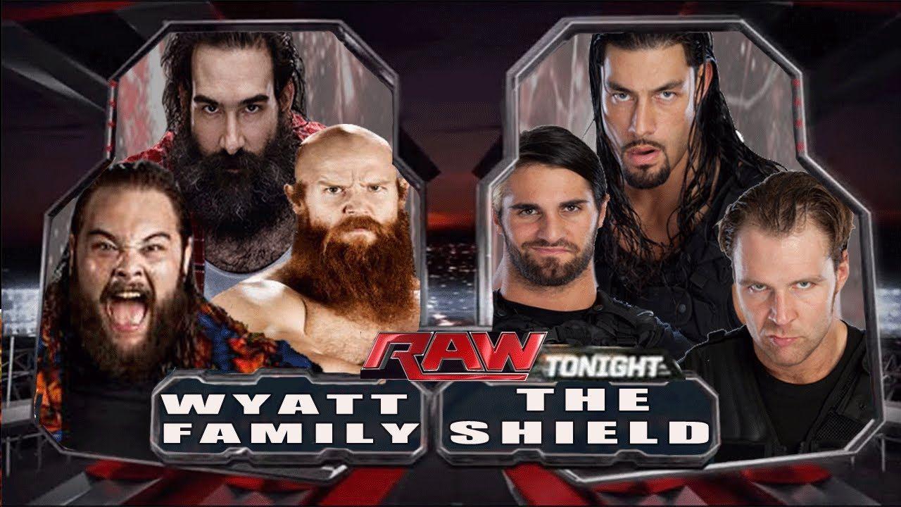WWE RAW Wyatt Family vs The Shield 6 Man Tag Team Match HD!
