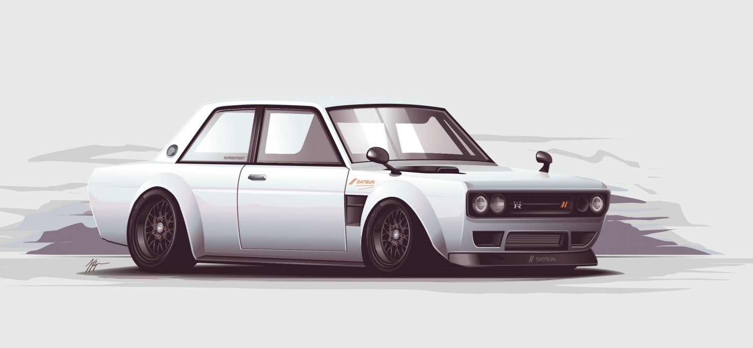 Datsun 510 vector wallpaperx1153