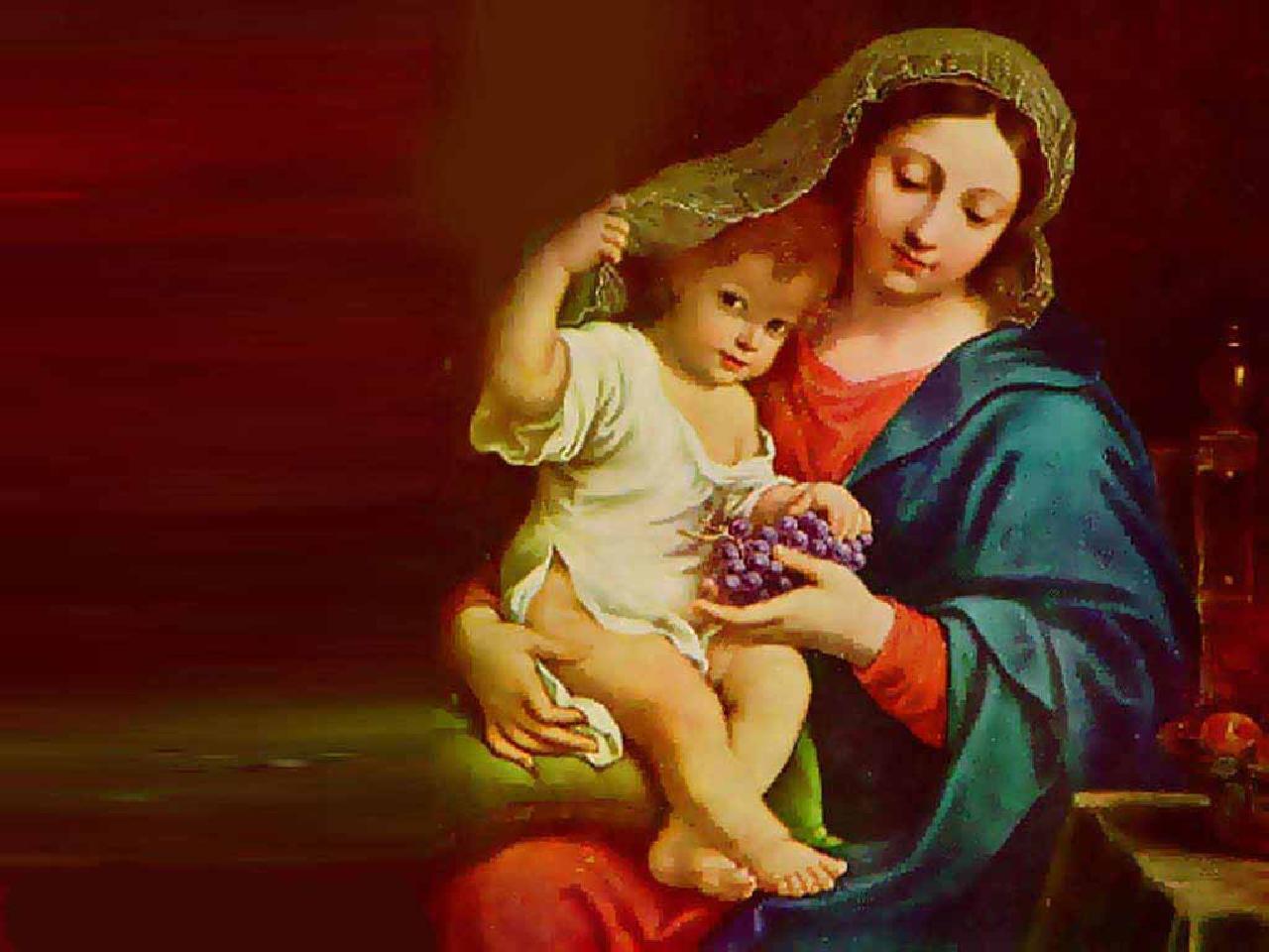 mother mary with baby jesus christ wallpaper picture Download