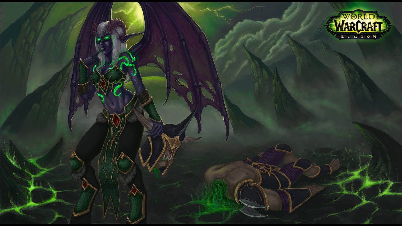 Wallpaper Demon Hunter World of Warcraft Legion HD 1280×1024 Demon