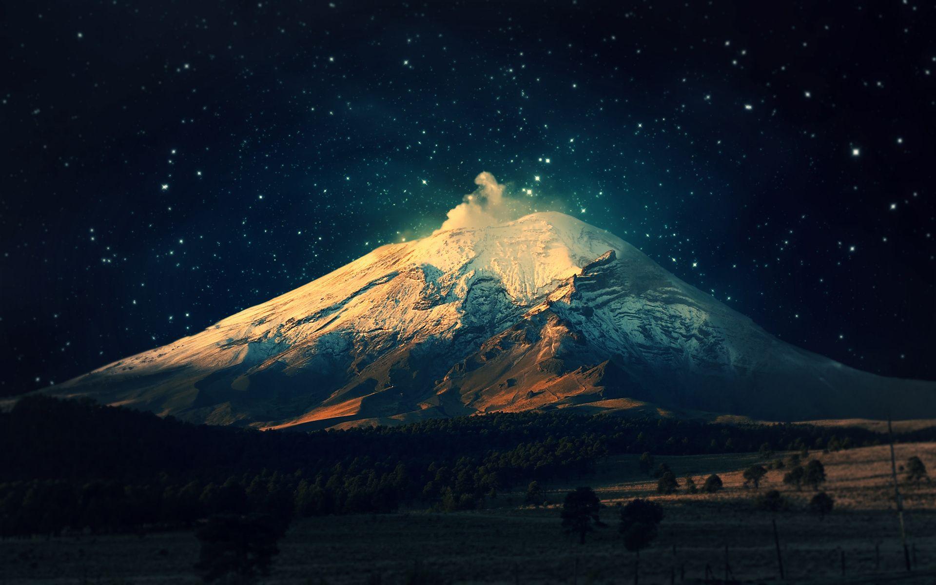 Night Mountain Wallpaper HD