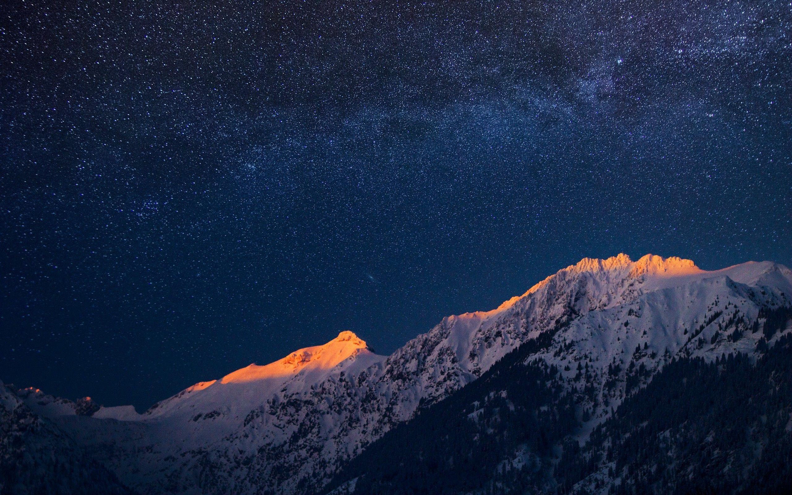 Free Night Mountain Wallpaper HD at Landscape Monodomo