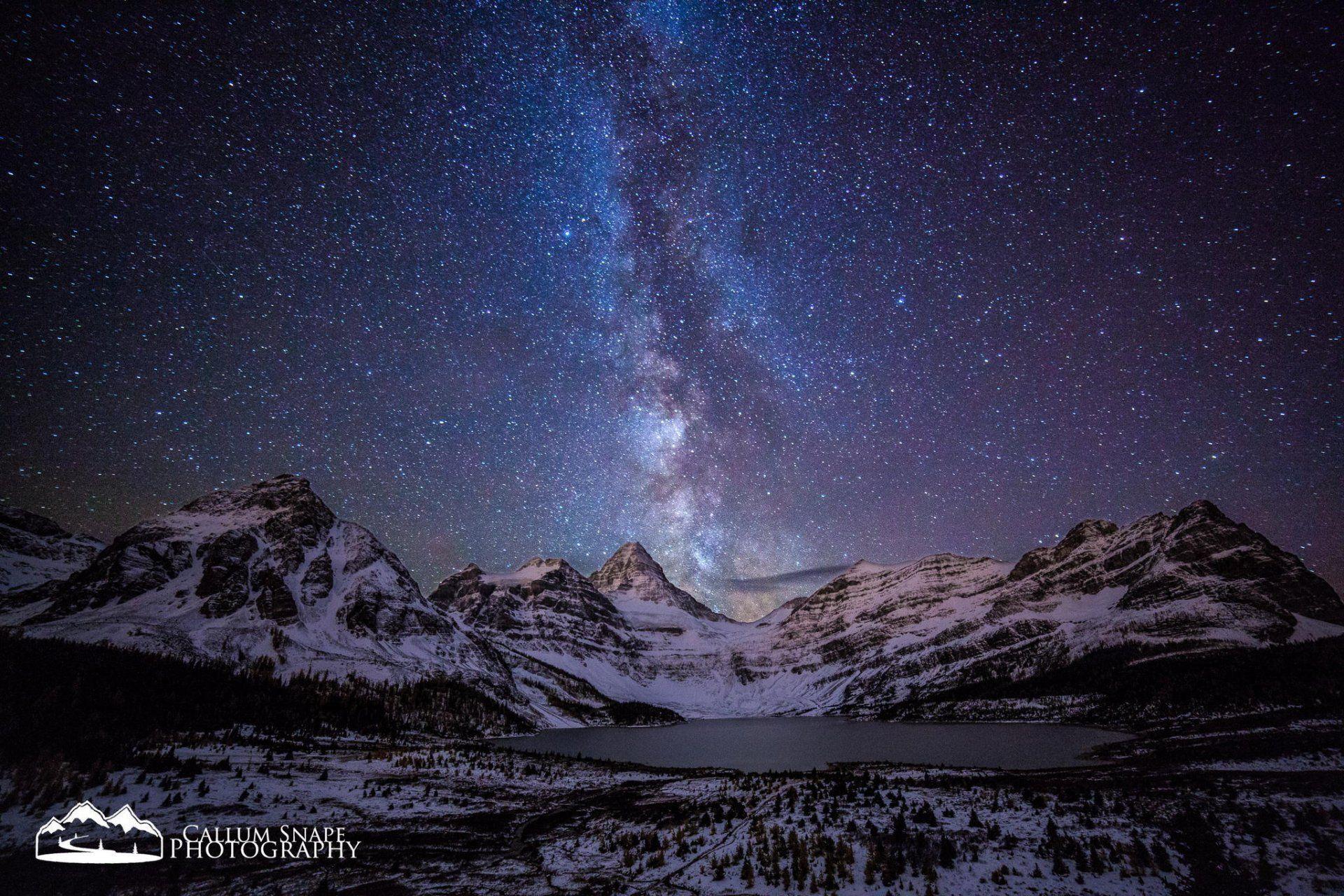 night mountain lake nature sky star HD wallpaper