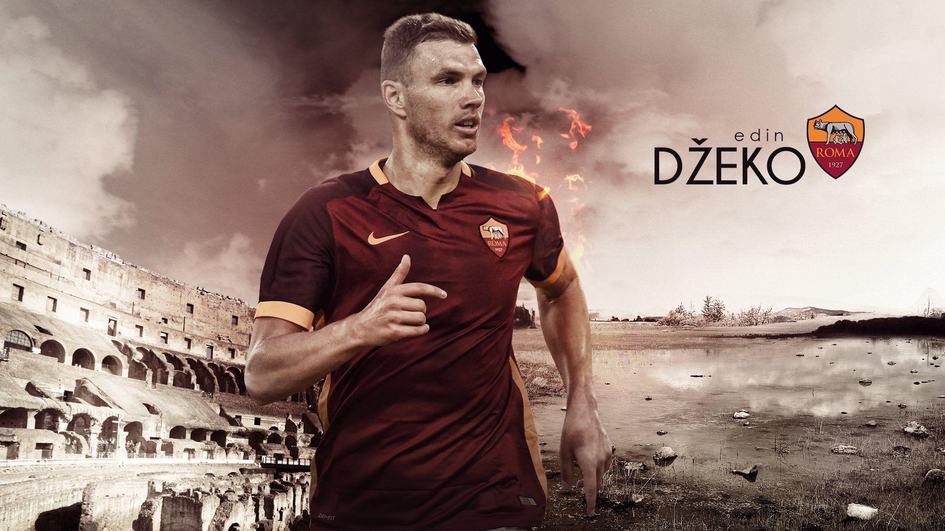 Edin Dzeko AS Roma 2015 2016 Wallpaper. Football Wallpaper HD
