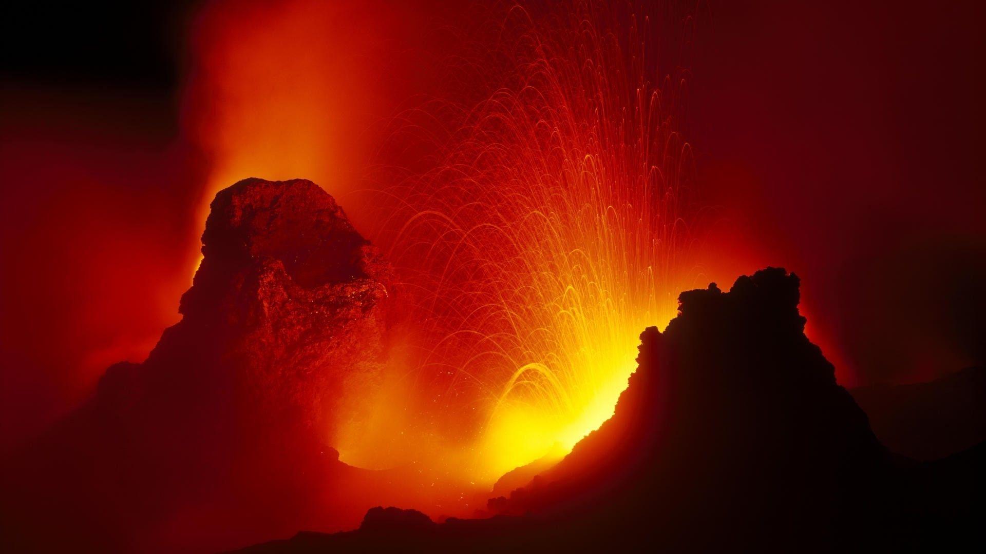 Hawaii national park crater lava ponds wallpaper