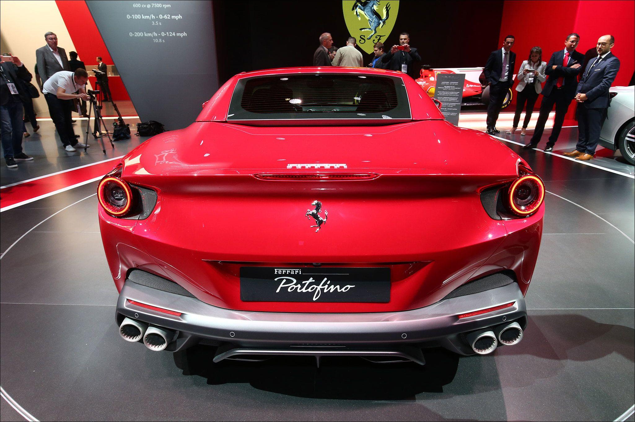 Ferrari Portofino At Auto Show Rear View. Cool Car