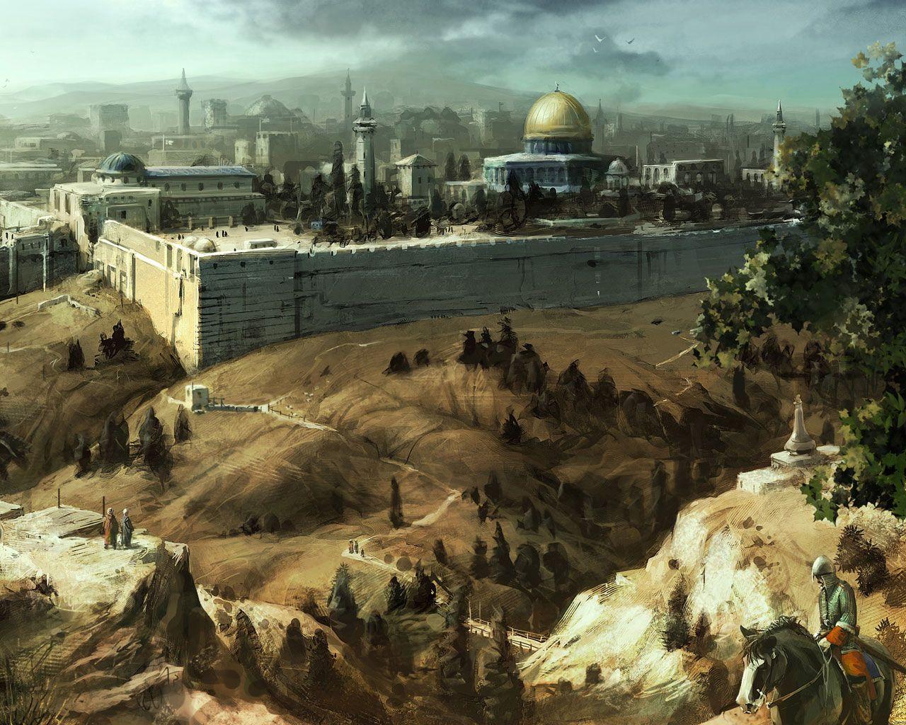 Jerusalem during the Crusades Creed 1 concept art
