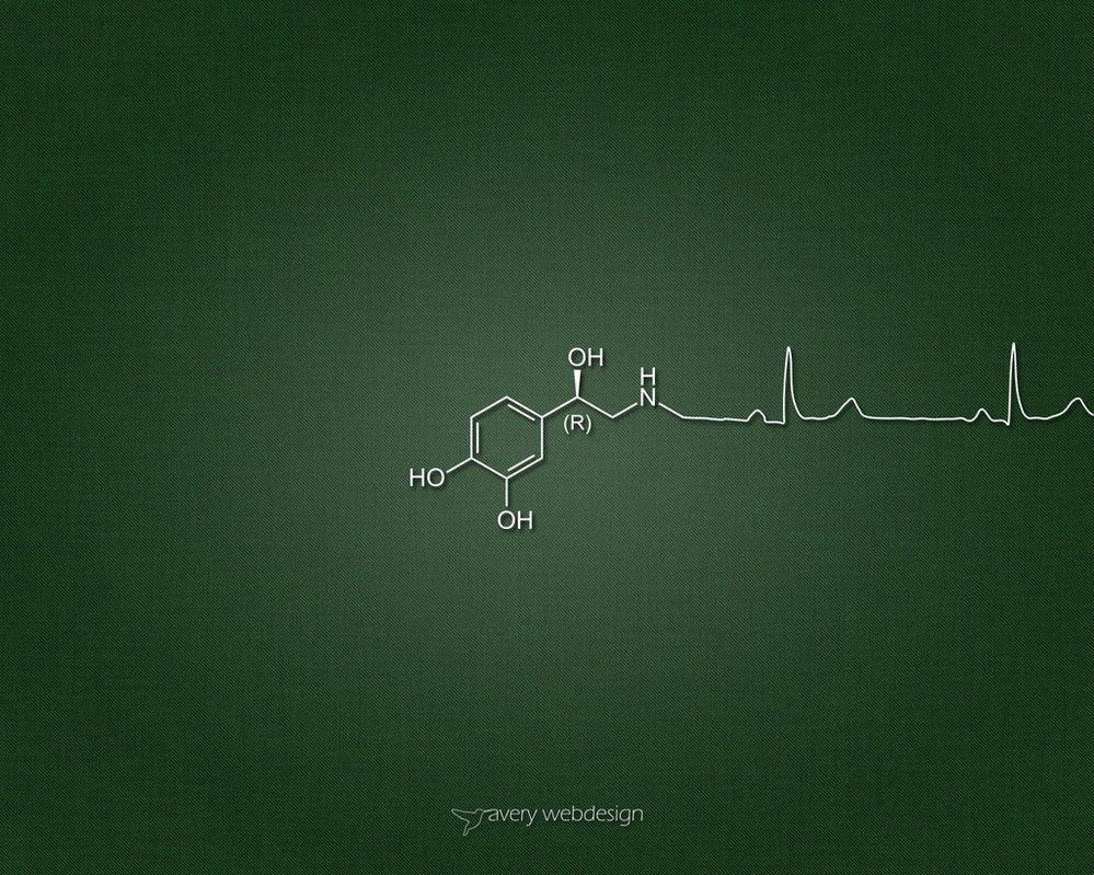 Adrenaline Heartbeat Denim Wallpaper in Green