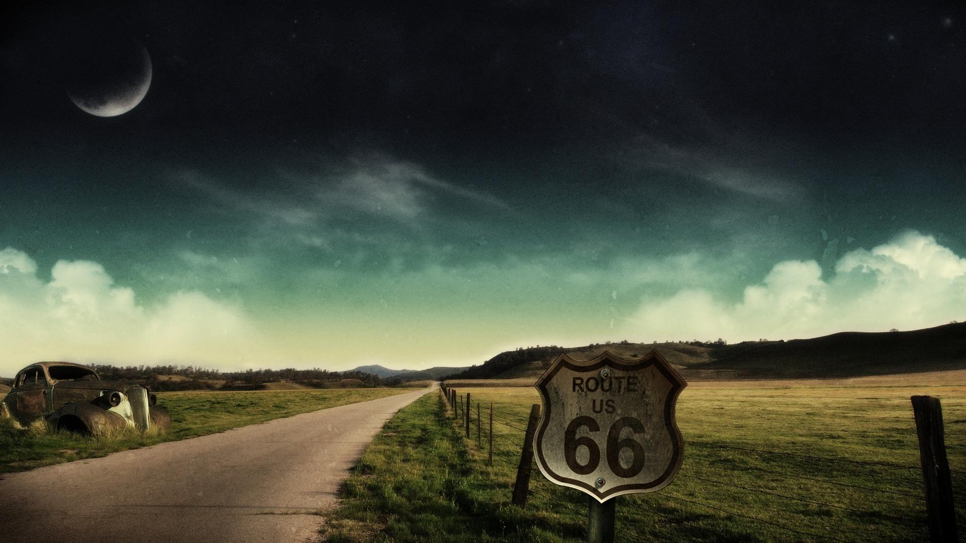 High Definition Rural Road And Signs Background Widescreen and HD