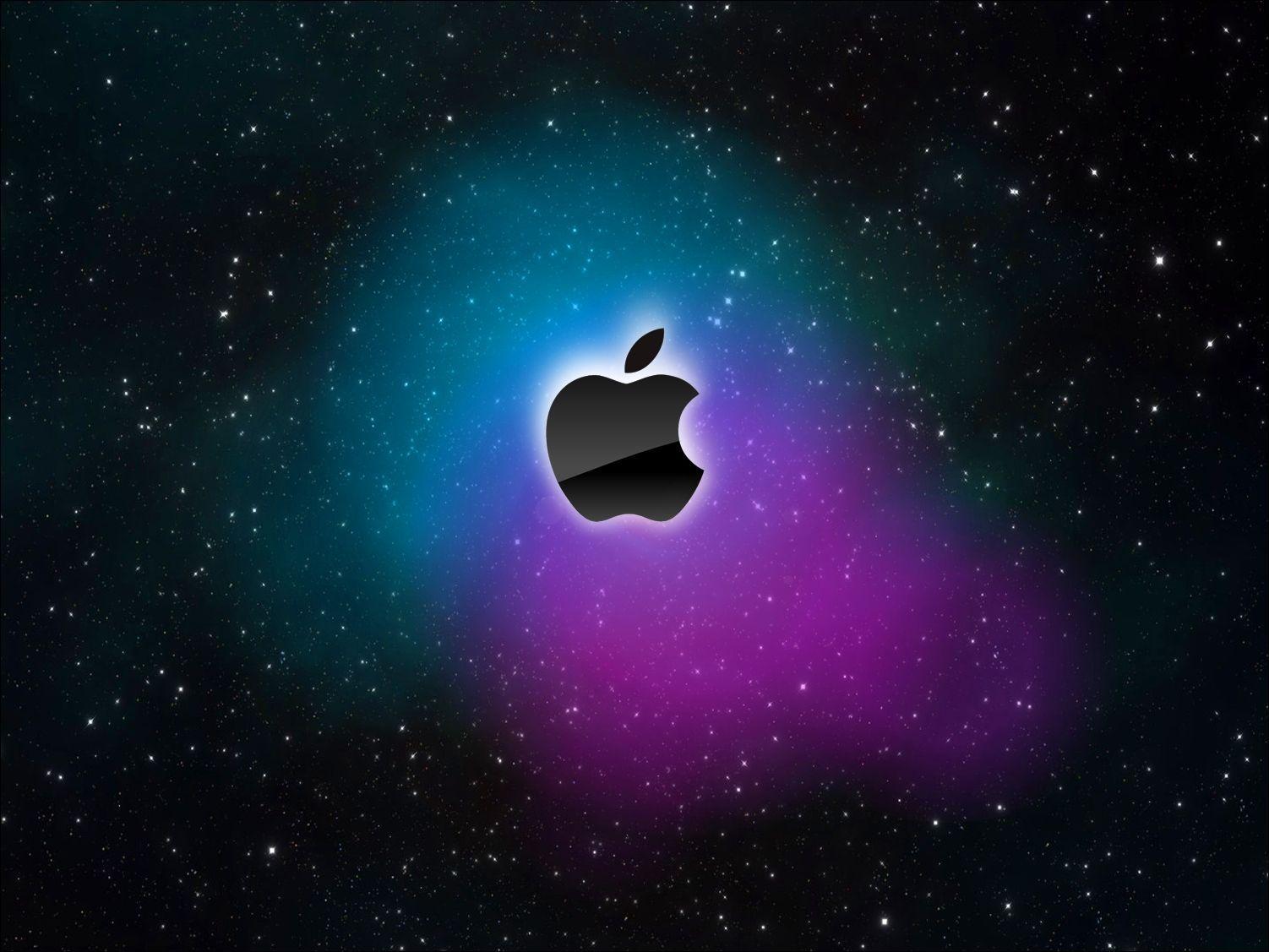 Apple Black Logo Colors Wallpaper [1502x1127]