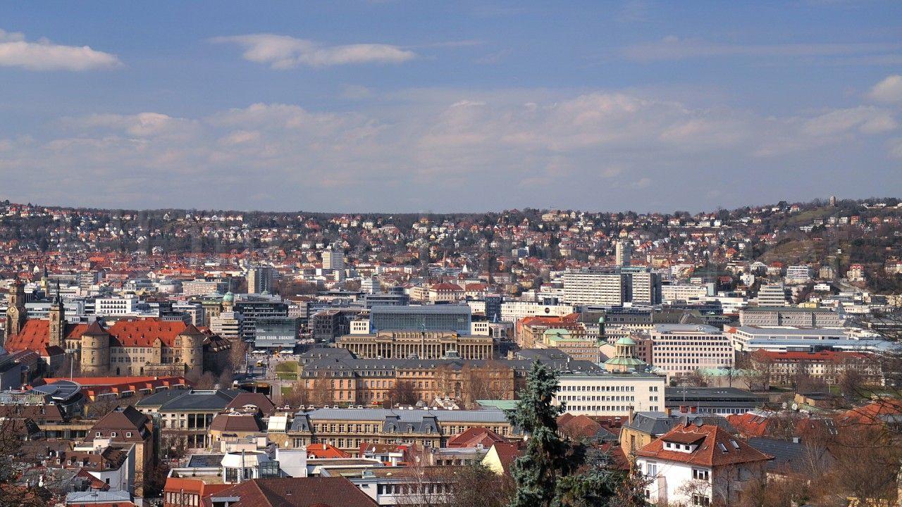 Stuttgart Aerial View wallpaper. Stuttgart Aerial View