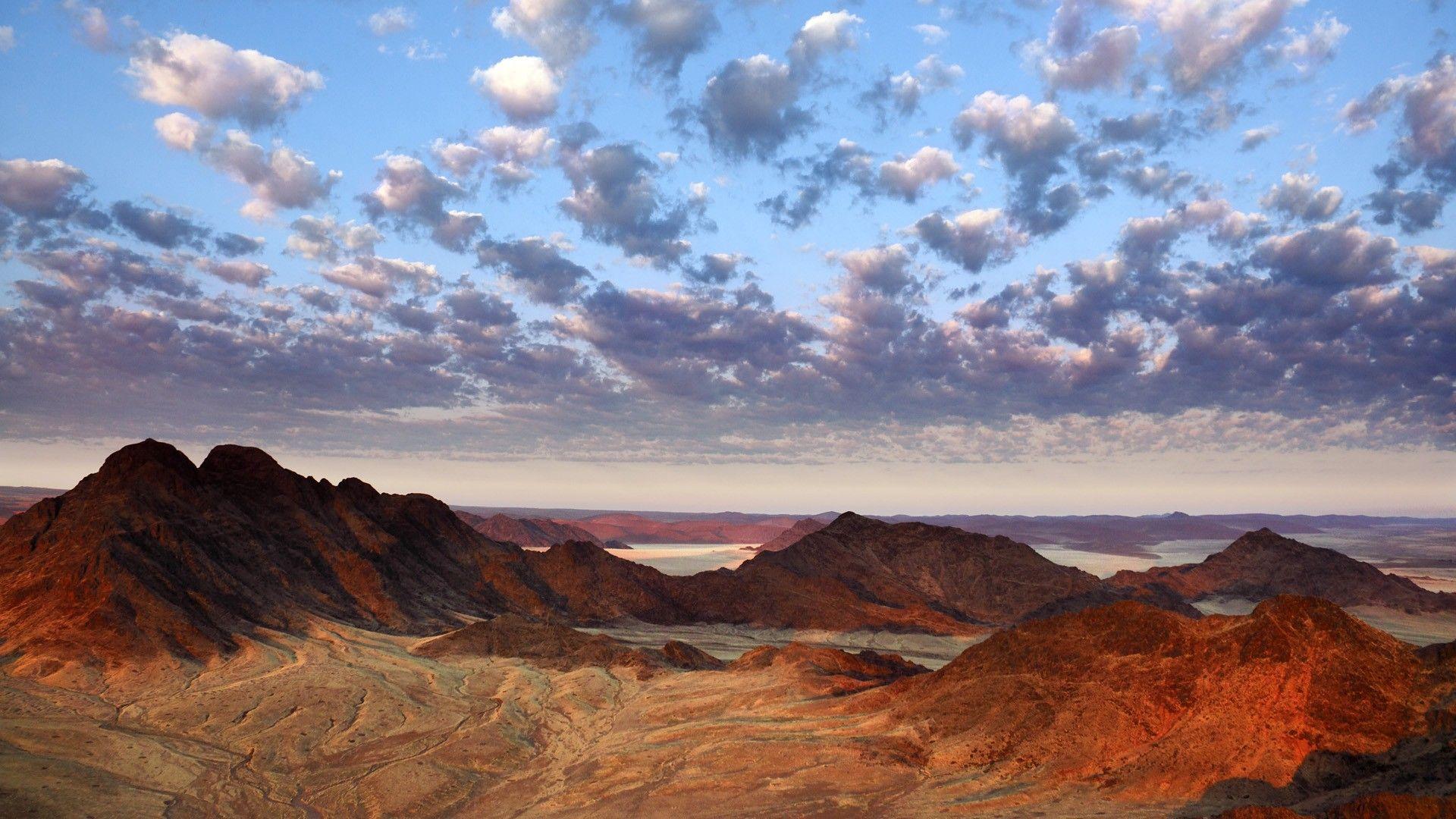 Desert Clouds Hills Naukluft View Namibia Park Sand Namib Africa