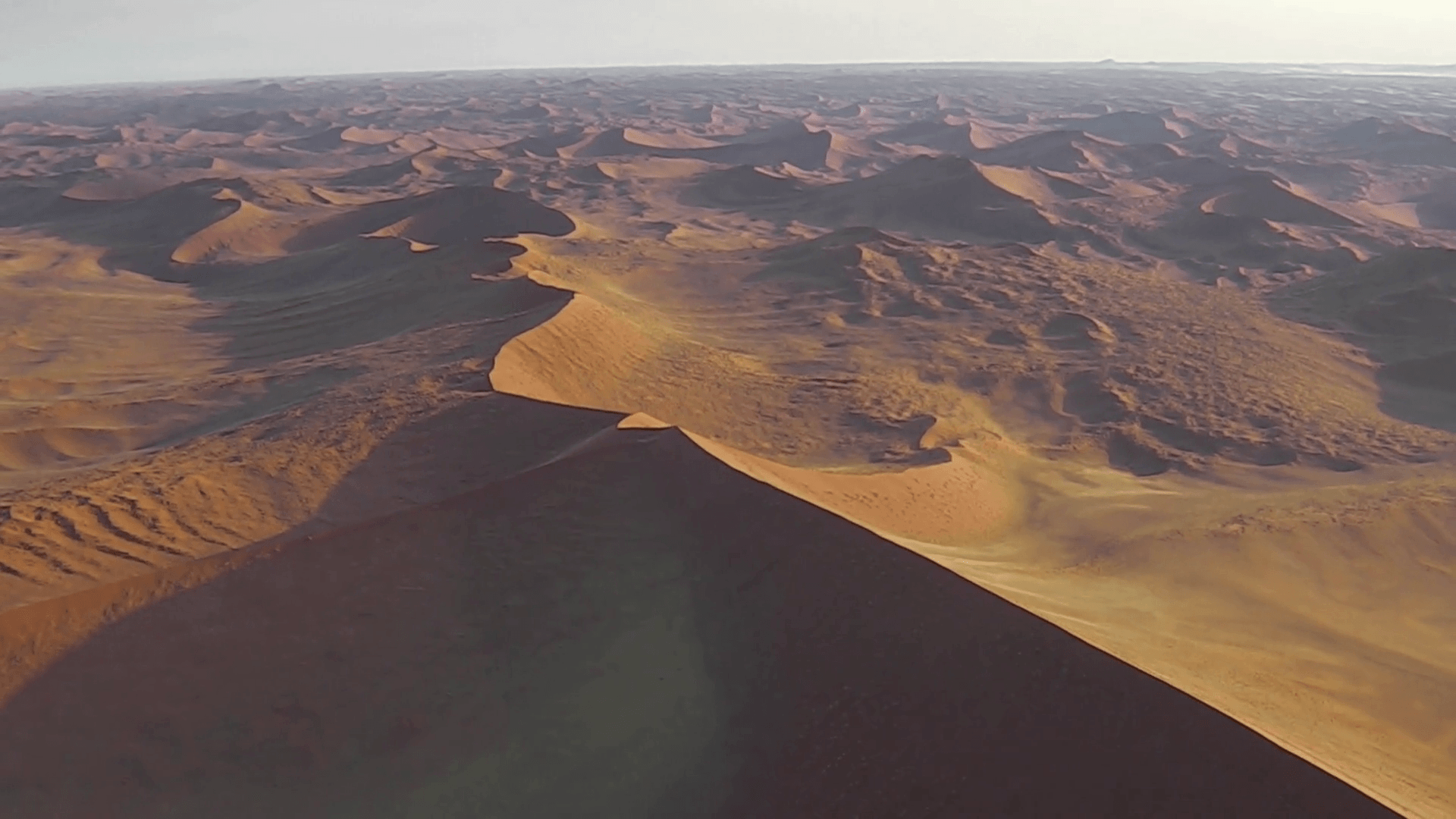 Aerial view of the Sossusvlei desert in the Namib Naukluft