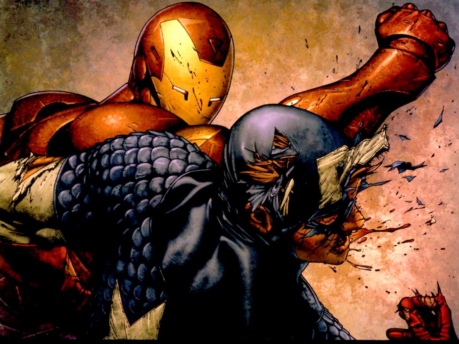 Iron Man vs Captain America Comics HD Wallpapers ~ Cartoon Wallpapers