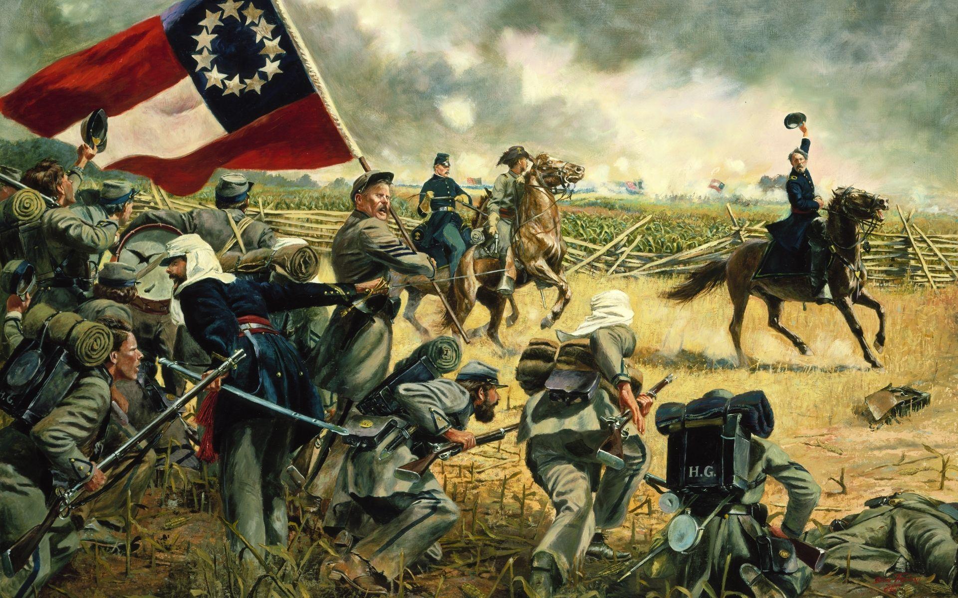 American Civil War Wallpaper, Art, Painting. HD Desktop
