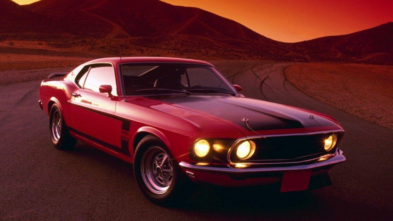 Download 1366x768 1969 Ford Mustang Boss 302 muscle classic wallpaper