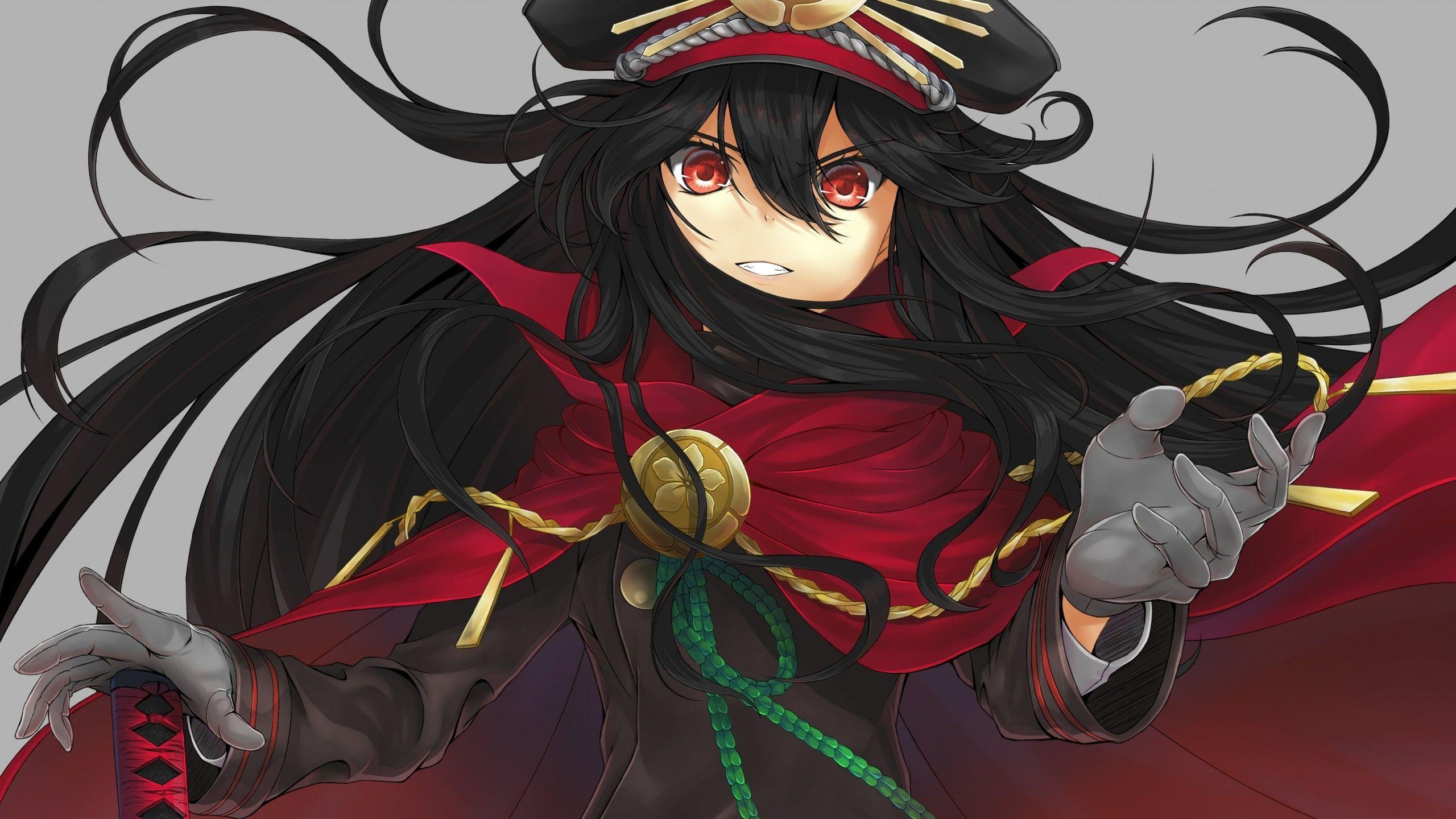 Oda Nobunaga Majin Archer Cape Red Eyes Black Hair Fate Grand