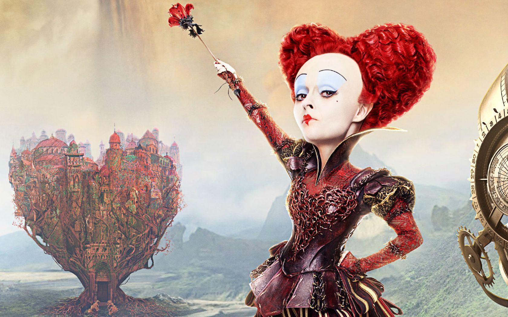 Red Queen Aliceking Glass Wallpaper