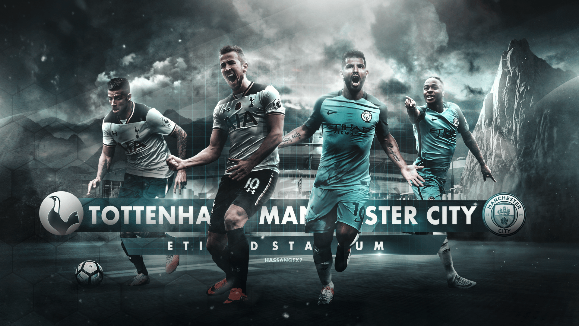 Background Of Manchester City Tottenham Matchday Wallpaper