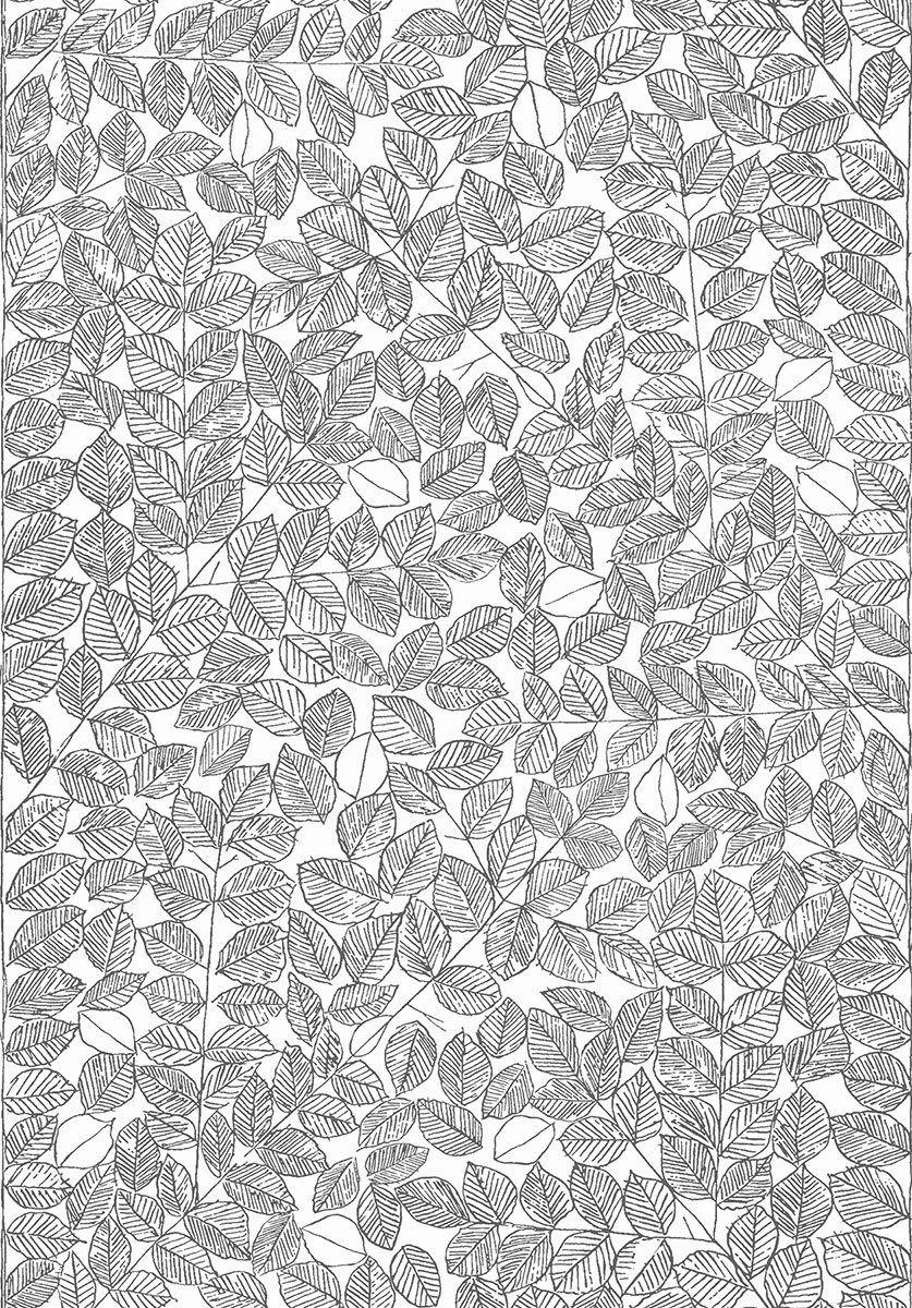 Romans Black Leaf Wallpaper from the Scandinavian Designers II
