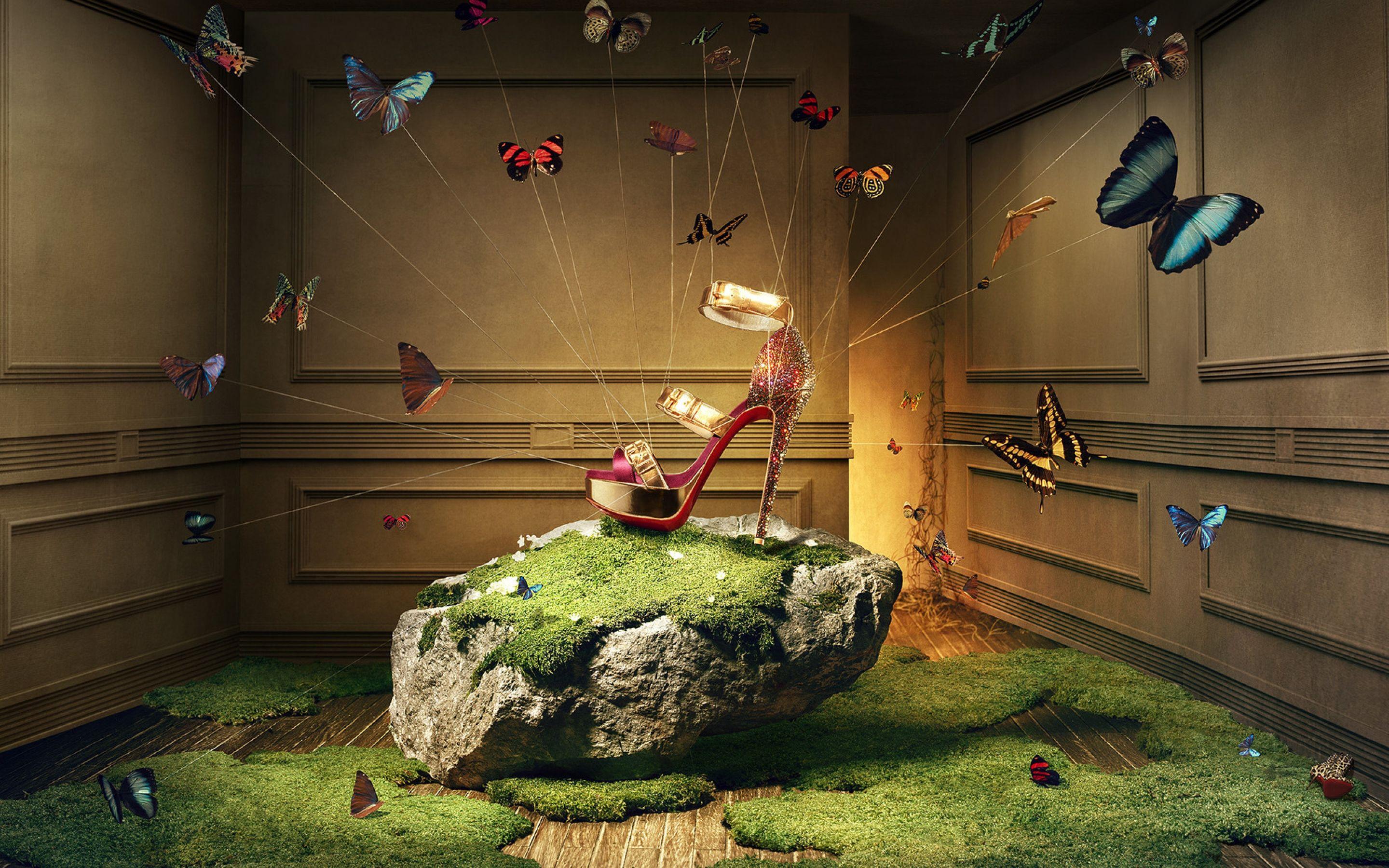Christian Louboutin shoes wallpaperx1800