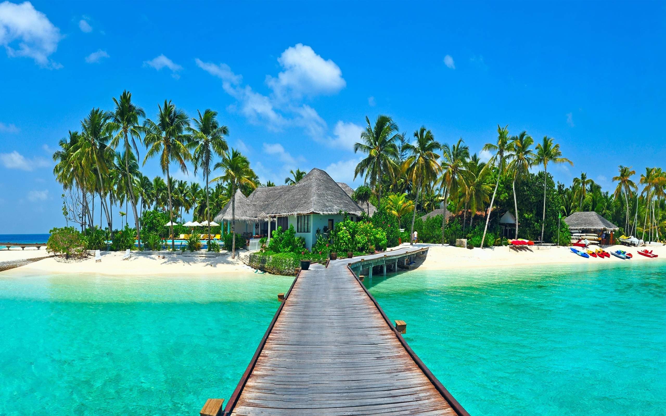 Download Beautiful Island Resort Wallpaper for desktop, mobile