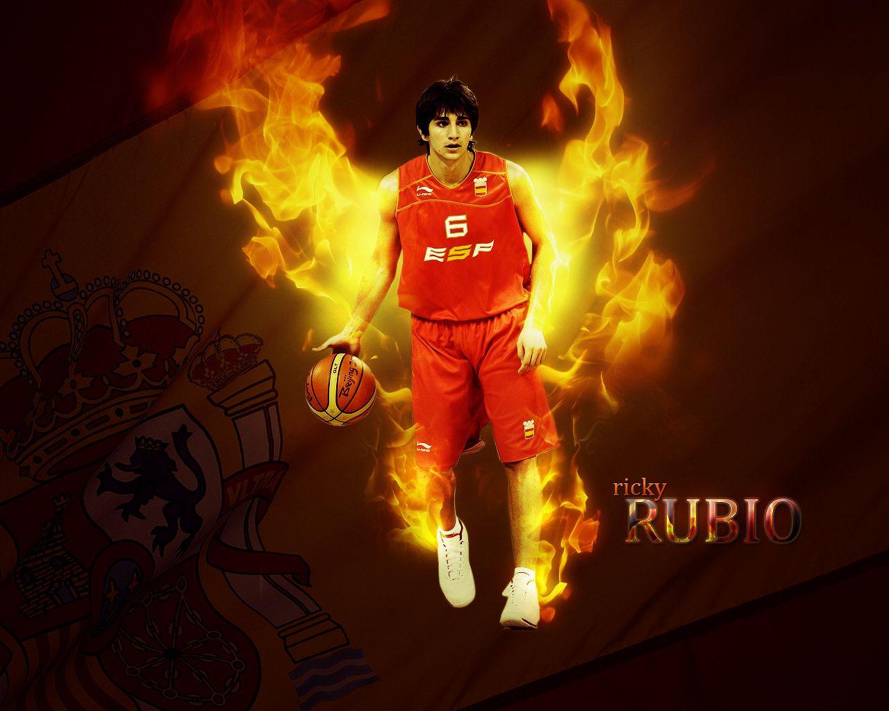 Ricky Rubio image Red Fire Spain HD wallpaper and background photo