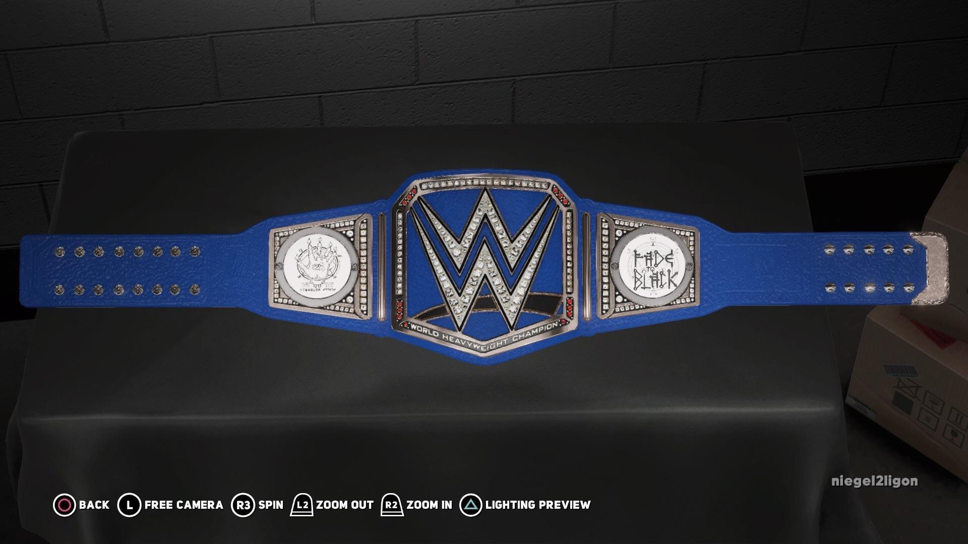 WWE Championship w/ Aleister Black plates