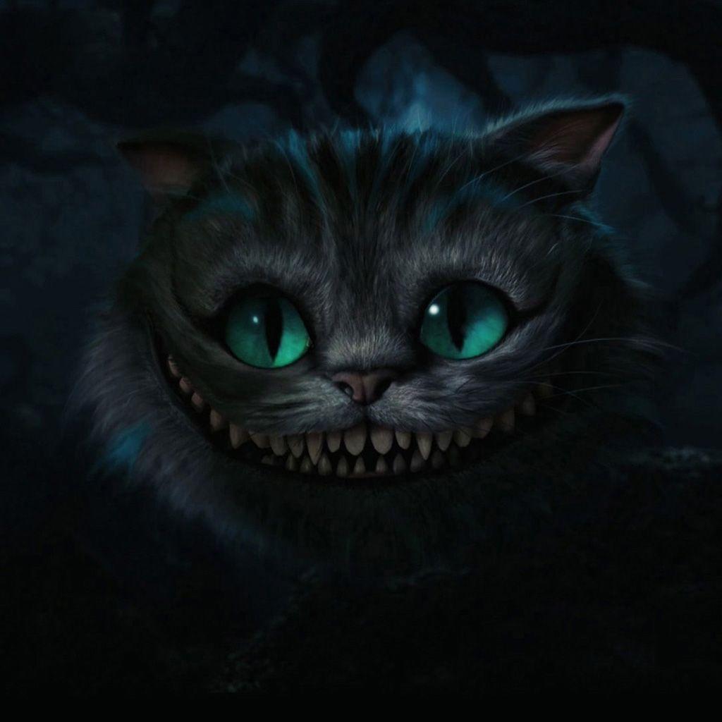 Cheshire Cat head iPad wallpaper 1024×1024